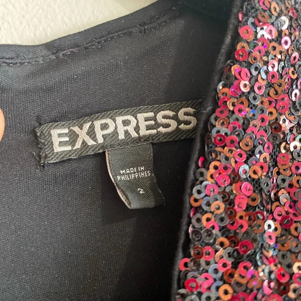 Express red sequin mini dress, size 2 - Picture 4 of 5